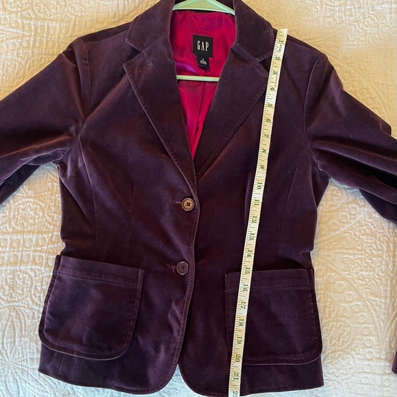Gap | Velvet Blazer | Purple | size 2 - Picture 7 of 8